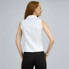Double Breasted Sleeveless Button Down Blouse., , small